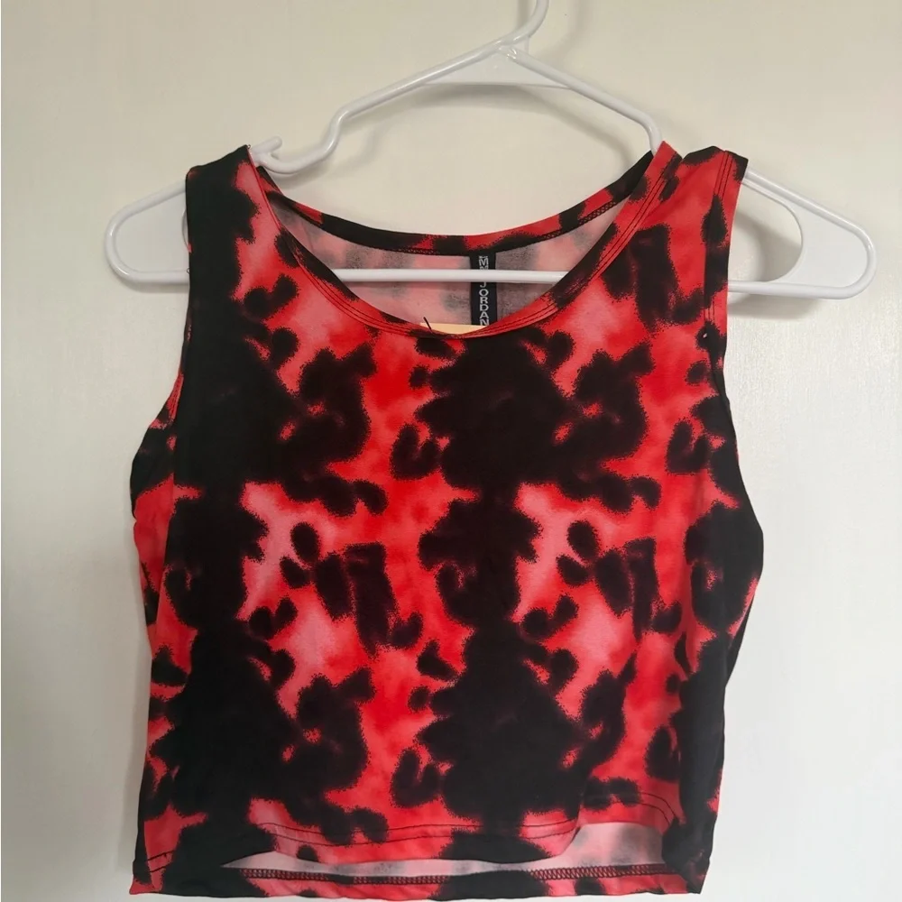 Stylish Red and Black‎ Women's Top